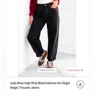 Black High Rise Trouser Jeans